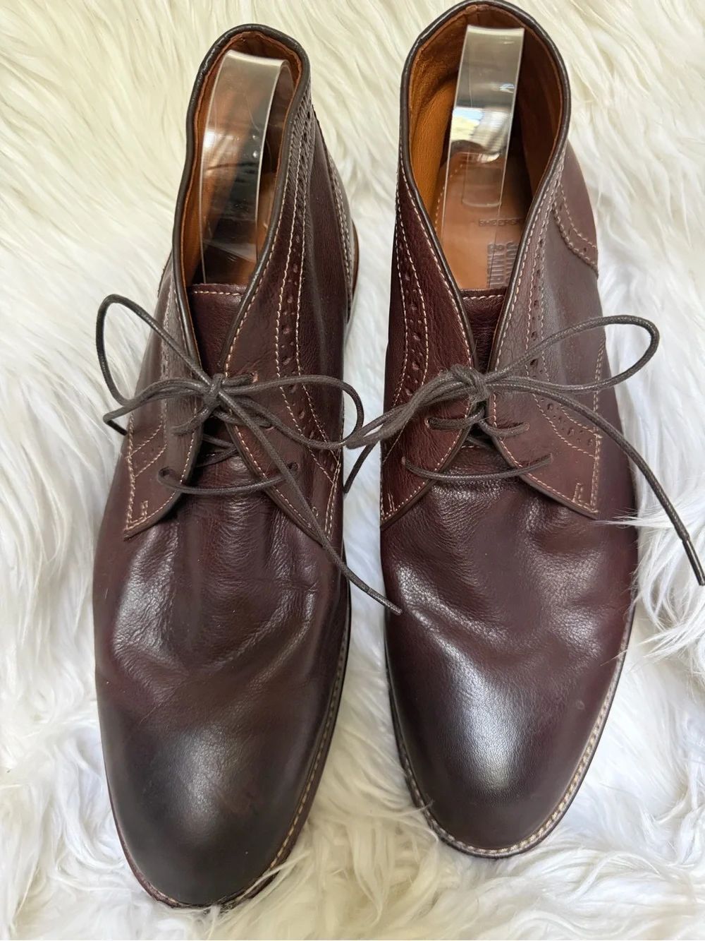 Johnston Murphy Mens 12 Warner Chukka Boots Mahogany Leather Ankle 20-3874